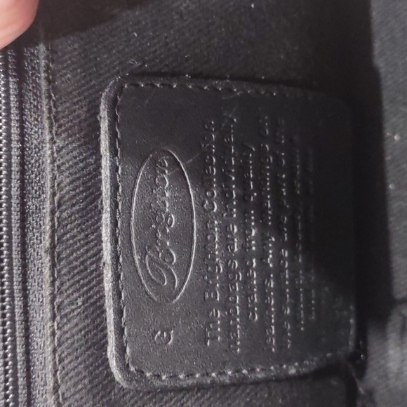 Brighton Black Leather Crocodile Embossed Crossbody Bag - Picture 10 of 16